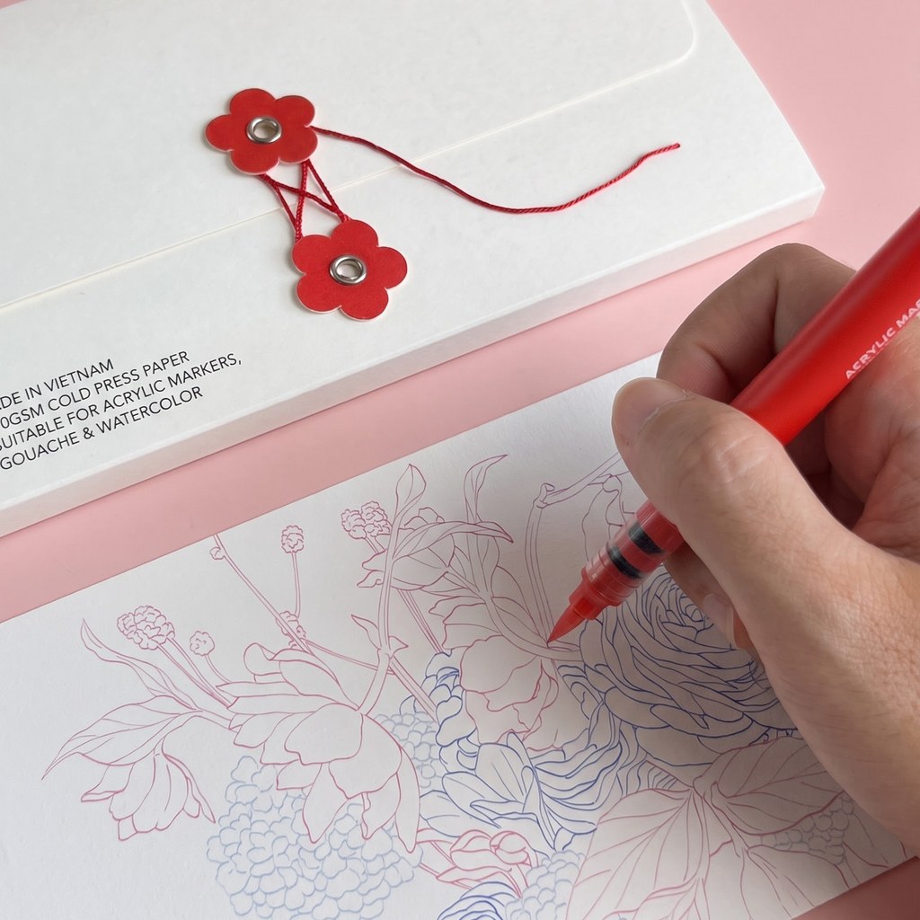 Botanical Dreams – Flower Coloring Calendar | 15 or 24 Coloring Pages (part 1)