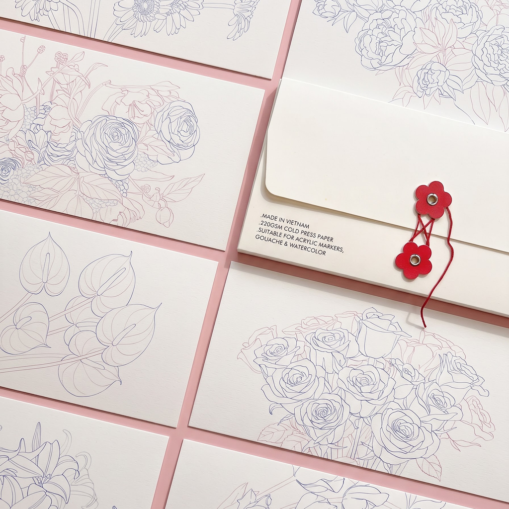 Botanical Dreams – Flower Coloring Calendar | 15 or 24 Coloring Pages (part 1)