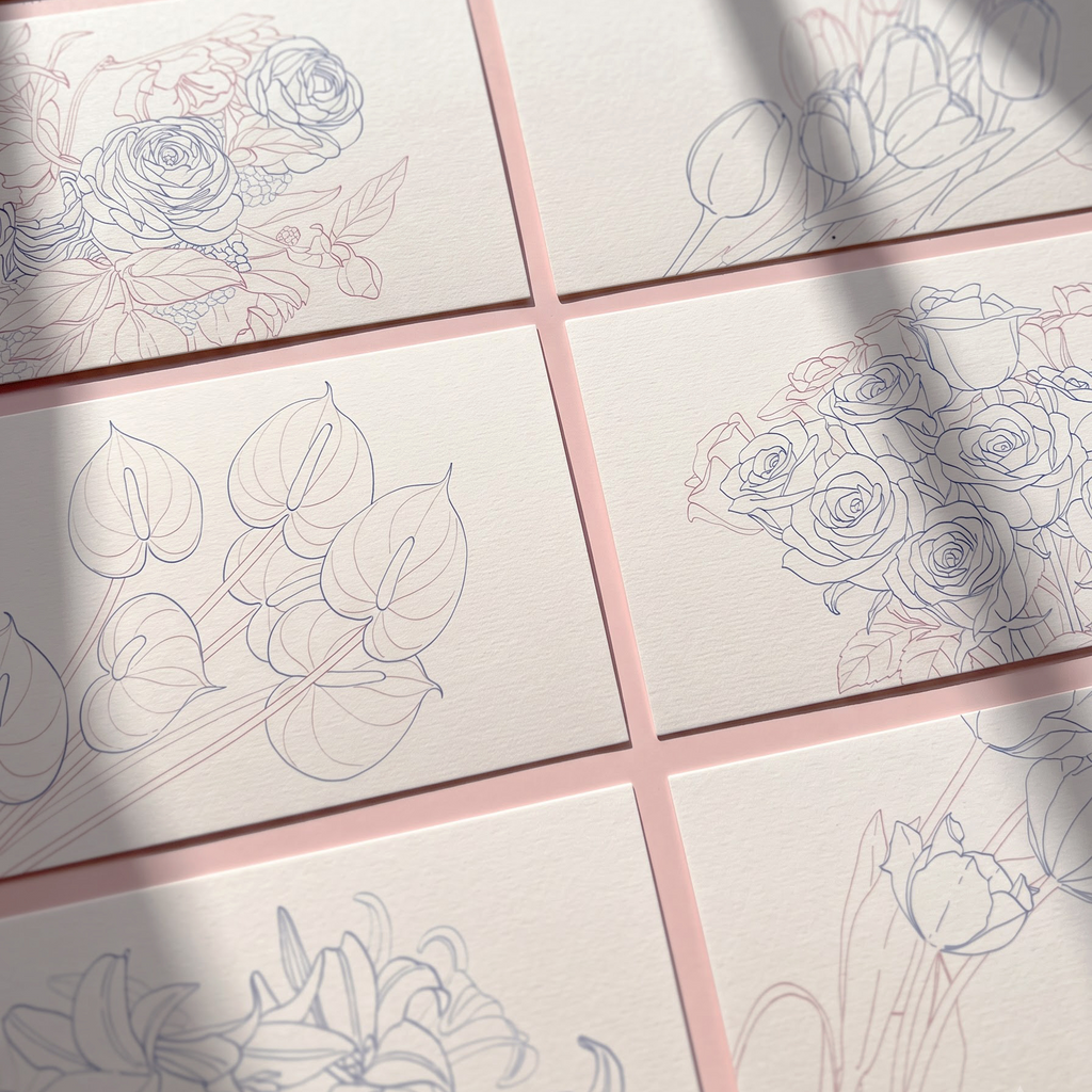 Botanical Dreams – Flower Coloring Calendar | 15 or 24 Coloring Pages (part 1)